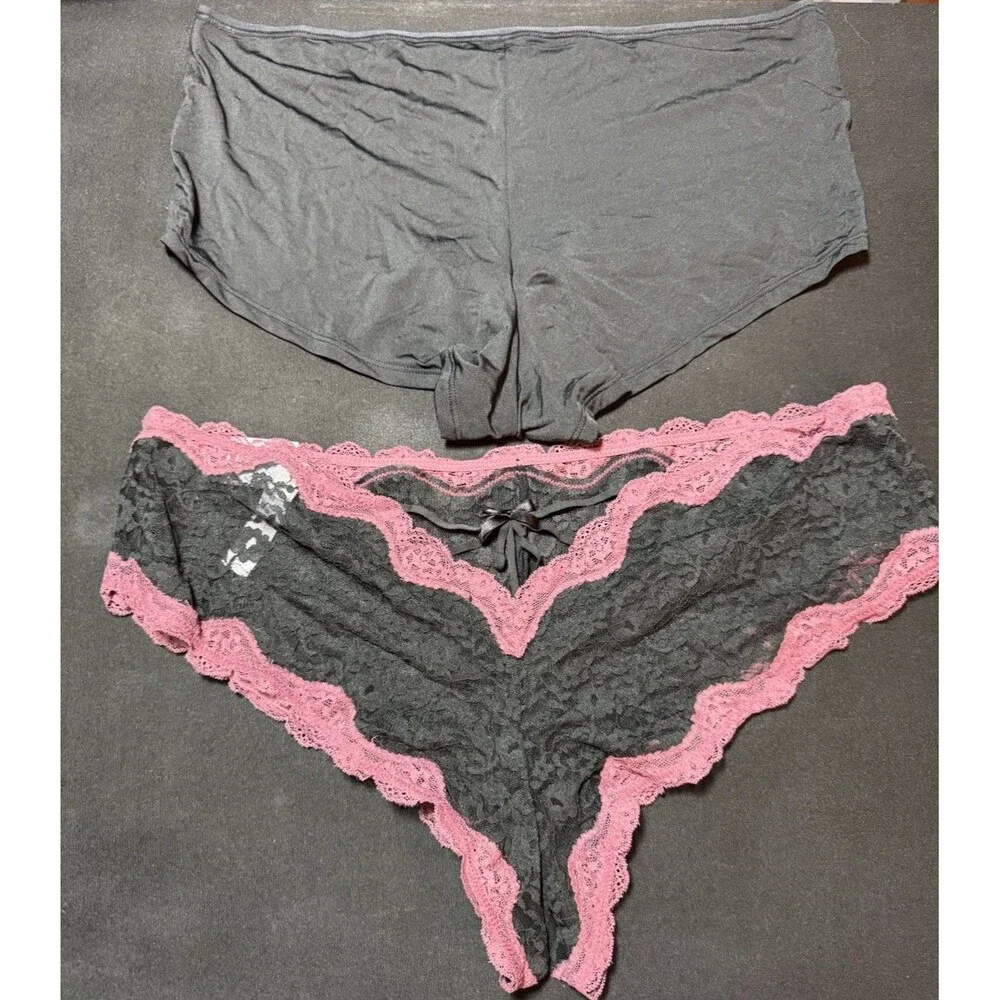 Cacique Underwear 2-Pair NWT 14/16 Black Boyshort Cheeky - Picture 3 of 3